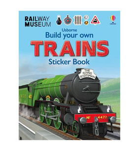 Build your own Trains Sticker book Usborne Publishing