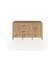 Kronos Konsol 4 Raflı 5 Çekmeceli 3 Kapaklı 176x59x99 Çam-Çam