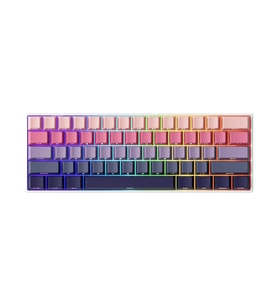 AKKO MONSGEEK FUN60 Max Shine-Through Phantom Pink Hall Effect Manyetik Switch ARGB Kablosuz Hotswap Mekanik Gaming Klavye