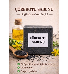 Herbliss Çörekotu Sabunu Doğal - Katkısız Saç ve Cilt Canlandırıcı & Dökülme Karşıtı