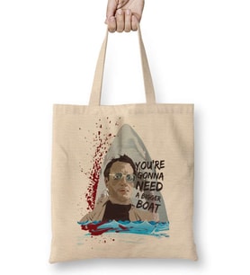 Jaws You're Gonna Need A Bigger Boat Bez Çanta Uzun Saplı