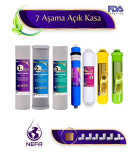 Nefa Açık Kasa Su Arıtma ve İhlas Aura Cebilion -Compact Model- Uyumlu 7'Li, 80 Gpd