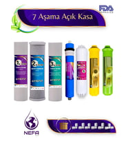 Nefa Açık Kasa Su Arıtma ve İhlas Aura Cebilion -Compact Model- Uyumlu 7'Li, 80 Gpd