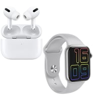HW12 Full Ekran Smartwatch Gri Akıllı Saat Airpods Pro Anc Özellikli Kablosuz Bluetooth Kulaklık