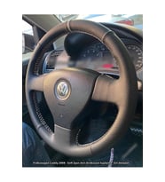 Volkswagen Caddy 2007-2010 Araca Özel Dikmeli Direksiyon Kılıfı (Bentley Nokta Gri Yüzüklü)