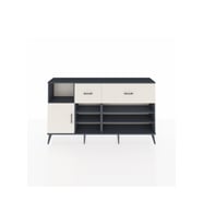 Arges Konsol 6 Raflı 2 Çekmeceli Tek Kapaklı  176x30x99 Antrasit-Aytaşı