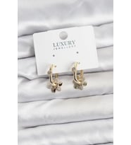 Zirkon Taşlı Pirinç Kadın Göçmen Küpesi - TJ-BKP11599