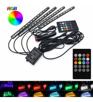 Araç İçi Ayak Altı LED Seti RGB Kumandalı Sese Duyarlı 12V Çakmak Girişli Uzaktan Kontrollü IP65 HT7063 Hightek