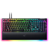 BlackWidow V4 Pro (Yeşil Anahtar) - Mekanik Oyun Klavyesi (Tıklamalı Mekanik Anahtarlar, Komut Kadranı ve 8 Özel Makro Tuşu, Çok Fonksiyonlu Silindir, Bilek Dayanağı) US Düzeni Siyah