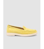 MonaMae %100 Hakiki Deri Sarı Süet Kadın Loafer