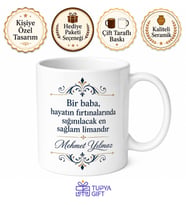 Limited Edition Baba Yazılı Kupa Bardak Babalar Günü Hediyesi Özel Tasarım