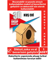 Özel 3D Görsel Zeka Geliştirici Boyanabilir Çocuk Yetişkin Puzzle Dekoratif Demonte Ahşap Oyun Maket