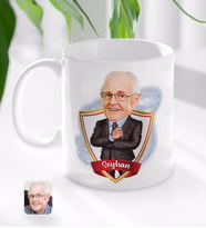BK Gift Kişiye Özel İsimli Dede Karikatürlü Beyaz Kupa Bardak-1