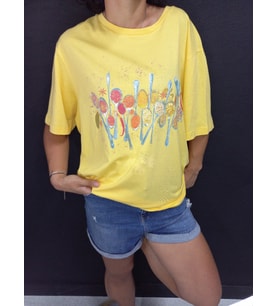 Sarı Renk - Basic T-shirt