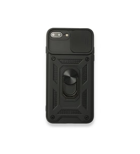 Çınarcık Dev iPhone 7 Plus Kılıf Pars Lens Yüzüklü Silikon - Kırmızı