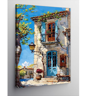 Kanvas Tablo Akdeniz Evi Zarafeti
