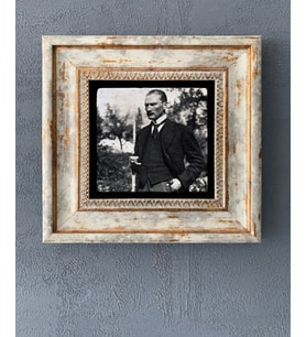 Çerçeveli Taş Duvar Dekoru 20 X 20 Cm Atatürk Görsel