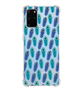 PrintiFy Samsung Galaxy S20 Plus Uyumlu Nazar Boncuğu 4 Baskılı Şeffaf Köşe Korumalı Antişok Kılıf