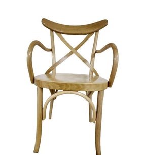 Sandalye 19416 X Çapraz BAMBU Tam Kolçak MODEL HAM Kayın Ayak Geniş otrm El Yapım