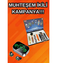 Mey İthalat® Yeni Model Akıllı Saat Ucuz Kaliteli Bluetooth Kulaklık Amoled Ekran Aynalı