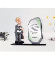 BK Gift Kişiye Özel Erkek Patron Biblo (Beyaz)