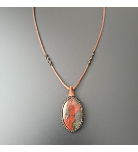 Dragon Jasper Doğaltaş İpli Kolye (DJip)