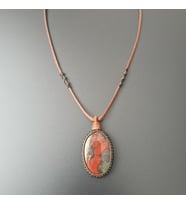Dragon Jasper Doğaltaş İpli Kolye (DJip)