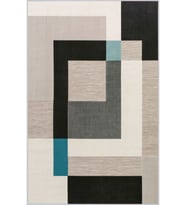 Eliana Home Baskılı, Yıkanabilir Kaymaz Taban Salon Halısı LNA1273 100x150 cm (Bej)
