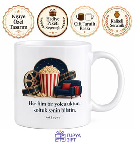 Patlamış Mısır Film İzleyenlere Ev Sineması Kupa Bardak Hediye