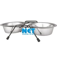 DDWF2BCP 3qt Ayaklı İkili Metal Mama Kabı ø25 Cm 2.84 L