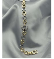 Taşlı halka bileklik (Rose Gold Altın)