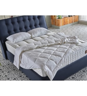 Bambu Çift Kişilik Kingsize Yorgan (Beyaz)