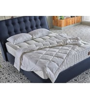 Bambu Çift Kişilik Kingsize Yorgan (Beyaz)