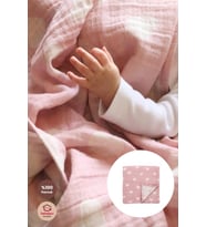 2 Katlı Jakarlı Müslin Bebek Battaniyesi %100 Pamuk Nefes Alabilen Yenidoğa