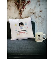 Kimya Mühendisine Hediye Kupa Bardak ve Yastık Set (Beyaz)