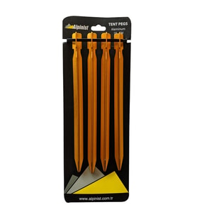 Alpinist Alüminyum 6061 Çadır Kazığı 18 cm Turuncu 4'lü