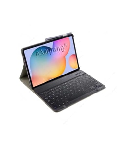 Huawei MatePad T10 T10S Kılıf Kablosuz Klavyeli Case Mobax (Siyah)