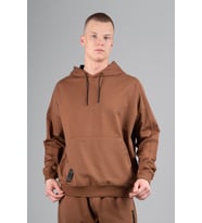 Maraton Oversize Erkek Kapüşonlu Taba Sweatshirt