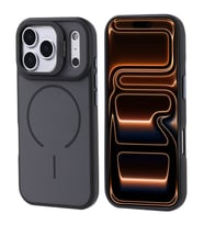 Apple iPhone 17 Pro Max Uyumlu Kılıf M-safe Şarj Özellikli Kamera Standlı Zore Notron Kapak (Siyah)