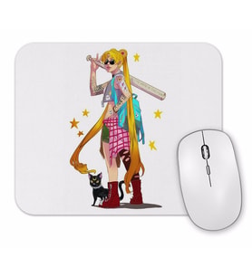 Girl Over Power Mouse Pad