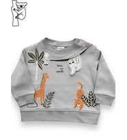Erkek Çocuk Koala Baskılı Pamuklu Sweatshirt (Gri)