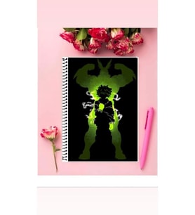 My Hero Acamia Anime Defter 1 Adet Özel Tasarım A4 Boyutu Telli Çizgili Defter 21*29 Cm
