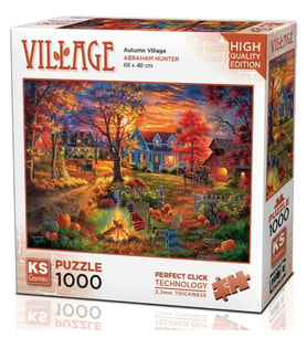 KS Games 1000 Parça Sonbahar Köyü Puzzle
