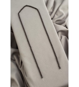 Hematit Doğal Taş Mat Siyah Dikdörtgen Kesim 2x4mm Dizi [AA]
