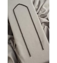 Hematit Doğal Taş Mat Siyah Dikdörtgen Kesim 2x4mm Dizi [AA]