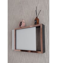 30x40x7 cm Düz Kapak Siyah-Rose Duvara Asılabilir Sigorta ve Modem-Wifi Saklama Kutusu! Saklama Kutusu