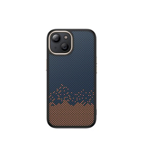 Apple iPhone 15 Plus Uyumlu Kılıf M-safe Şarj Özellikli Karbon Fiber Görünümlü Zore Antina Kapak (Mavi)