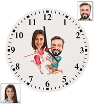 Kişiye Özel Sevgili Tasarımlı Karikatür Duvar Saati 23