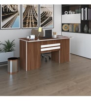 Kenzlife ofis masası pat morita cvz 75*170*60 kilitli kapaklı dolap çiftli şeritli bilgisayar çalışma masası (Karışık)