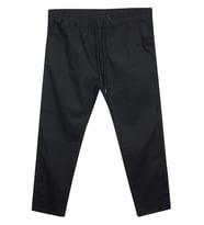 Erkek 118 -156 Kilo Arası İçin Uygun Lastikli Paça Bağcıklı Battal Boy Gabardin Pantolon Siyah